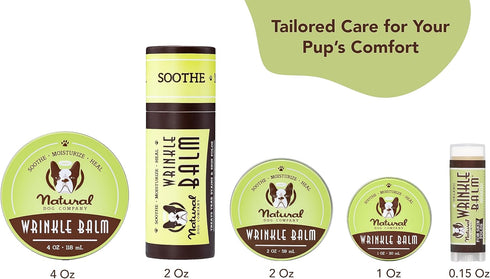 Natural Dog Company Wrinkle Balm, Travel Stick, 0.15 oz, Dog lotion for dry itchy skin, Cleans Wrinkles, Yeast Infection treatment for dogs, Plant...