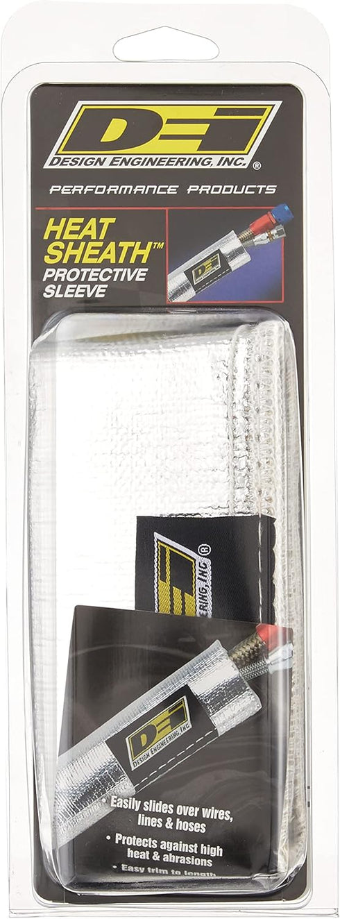 Design Engineering Heat Sheath 1-1/2" I.D. x 3ft Aluminized Sleeving for Ultimate Hi-Temp Protection...