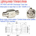 Lightning arrestor N Female to Female 50 Ohm Lightning Surge Protector with 90 V Gas Tube DC-3GHz...