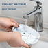 Ceramic Soap Dish, Self-draining Soap Holder, Double Layer Bar Soap Holder Marble Blue, Draining Soap Dishes for Bathroom Shower Kitchen, Easy to ...