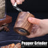Wooden Salt Pepper Grinder, Manual Peppercorn Spices Mill Refillable Classic Grinding Chili Herbs Crusher Tool with Long Crank Shaker Tableware Gi...