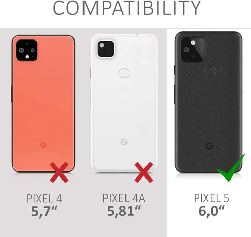 kwmobile Case Compatible with Google Pixel 5 Case - TPU Silicone Phone Cover with Soft Finish - Blue Green...