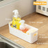 2 Pack Cabinet Organizer Storage, Adhesive Over Cabinet Door Organizer, No Drilling Space Saver Plastic Storage Containers Multi-Use for Kitchen B...