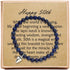 50th Birthday Gifts for Women Turning 50 – Bead Bracelet with Message Card & Gift Box - Fiftieth...