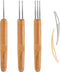 AUGSUN Dreadlock Crochet Hook Tool,Braid Hair Dreadlocks Needle, Interlocking Tool for Locs,Weaving Crochet for Braid Craft Knitting Needles (1.0m...
