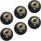 Threaded Ball Knobs (16mm/0.63") 6Pcs, Plastic Ball Lever Knob with M5 Female Thread Iron Insert - for Machine Handle Tool Replacement, Black...