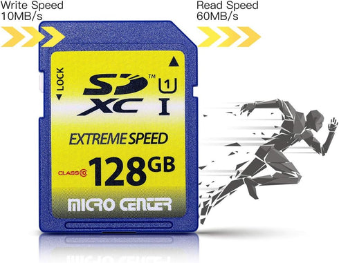 128GB Class 10 SDXC Flash Memory Card Full Size SD Card USH-I U1 Trail Camera Memory Card by Micro Center...