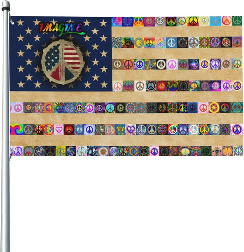 US Peace Flag 3x5 ft Garden Banner Indoor Outdoor Perfect Decoration...