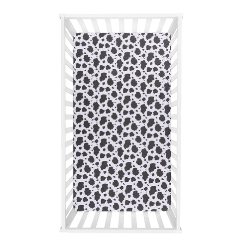 Sammy & Lou Cottage Cow 2-Pack Microfiber Fitted Crib Sheet Set, Fits Standard Crib Mattress 28 in x 52 in; Fully Elasticized,...