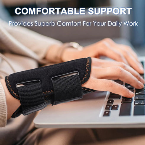 Wrist Brace for Carpal Tunnel, Night Wrist Sleep Support Splint with Compression Sleeve Adjustable Straps for Pain Relief, Arthritis, Tendonitis, ...