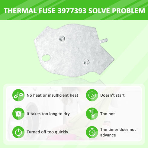 AMI PARTS Thermal Fuse Dryer Replacement Part 3977393 for Whirlpool & Kenmore Replaces AP3094244 3399848 PS334299 2651 279816VP EAP334299 Pack of 6