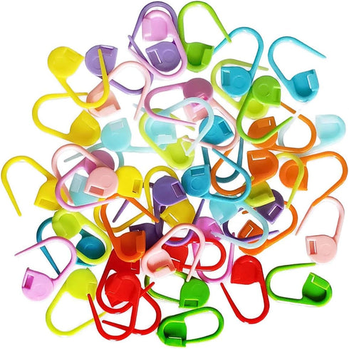 50 Pieces Colorful Knitting Markers Crochet Clips Crochet Pins Bulk Stitch Markers Locking Stitch Knitting Place Markers DIY Craft Plastic Safety ...