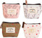 FuninCrea Small Coin Purse, 4 Pack of Different Cute Flower Patterns Canvas Coin Purse with Smooth Zip Mini Wallet for Storing Coin, Credit Card, ...