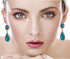 Turquoise Earrings Sterling Silver Copper-Infused Matrix Turquoise Jewelry (Bold Teardrops)...