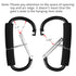 4 Pack Large Carabiner 5.5" D Style Click and Carry Bag Carrier Stroller Hooks(Black and Blue)...