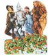 Playhouse Wizard of Oz Poppy Fields 26-Piece Die-Cut Shaped Mini Puzzle for Kids...