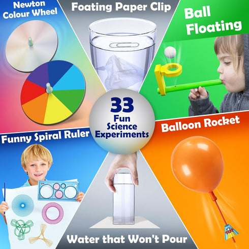 UNGLINGA 33 Experiments Science Kit for Kids, Science Project STEM Toys Gifts for Boys Girls Learning Educational Chemistry Set, Volcano Erupting,...