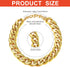 2 Pieces Dog Link Chain Gold Necklace Chain for Dogs ABS Plastic Dog Golden Collar Chain Puppy Costume for Dogs (10 Inch (25+7 cm))...