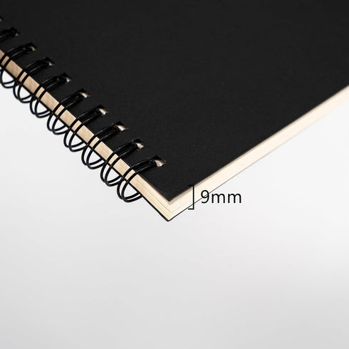 DSTELIN 10 inch x 7.5 inch, 100GSM, Blank Spiral Notebook, 2-Pack, Soft Cover, Sketch book, 120 Pages / 60 Sheets, (Black)...