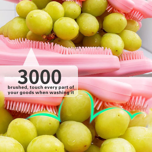 Pet Grooming Gloves Cleaning Gloves Natural Rubber Dishwashing Gloves High Density Silicone Brush Fruits Dishes Cleaning Massaging for Dogs and Ca...