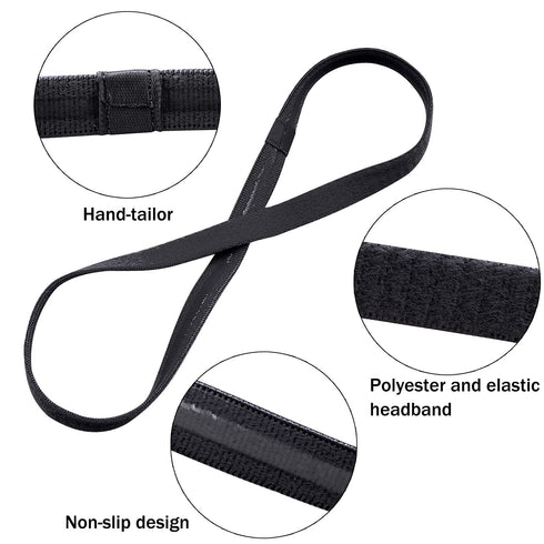 Duufin 20-Piece Elastic Non-Slip Sweat Headbands - Thin Elastic for Women, Men & Girls...