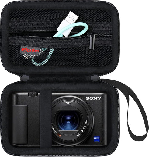 Carrying Case for Sony ZV-1 / ZV-1F / ZV-1 II Digital Camera, 4K Video Streaming Camera Hard Travel Storage Cover Bag Organizer Holder, Mesh Pocke...