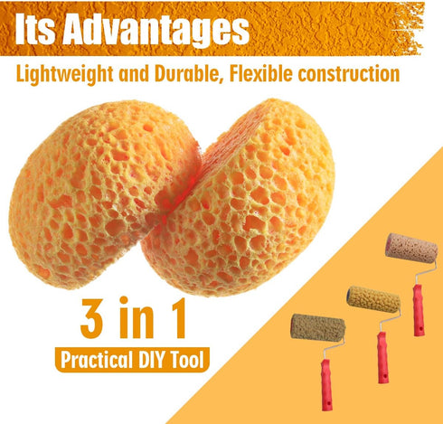 LAVEVE Knockdown Texture Sponge for Wall and Drywall Patch/Repair - Home Decor DIY Painting Ceiling Wall Texture - 2 Pcs...