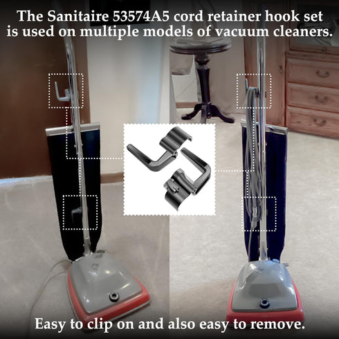 2-Pack 53574A-5 Cord Hook for Sanitaire&Eureka Upright Vacuum Cleaner SC678 SC679 SC684 SC689 SC886 SC899 OR100 OR101 OR102 Replaces Parts 53574-1...