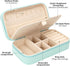 DesignSter Travel Jewelry Box, PU Leather Portable Jewelry Case, Small Jewelry Boxes for Gifts, Travel Jewelry Organizer for Women Rings Earrings ...