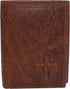MARSHAL RFID Blocking Cross Genuine Leather Bifold Trifold Wallet for Men (Trifold)...