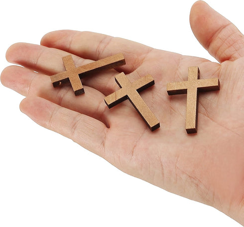 Mr. Pen- Wooden Crosses, 1.2x1.75 Inches, 50 Pack, Small Wooden Crosses, Wood Crosses for Crafts, Small Cross Pendant...