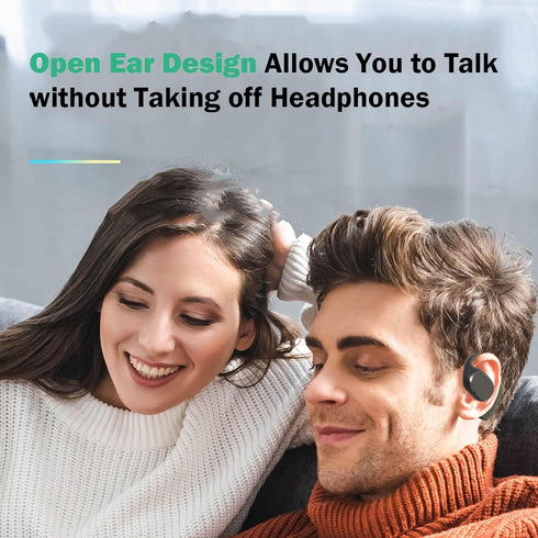 Open Ear Headphones Wireless Bluetooth Air Bone Conduction Headphones Head Set Bluetooth Open Ear Bone Conduction Earbuds Headset Conducting Earph...