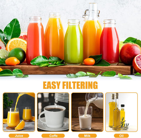 Mesh Filter - 200 Mesh Strainer 75 Micron Strainer for 5 Inch Filter Funnel Fine Filter for Cooking Oil Milk Juice Wine Cheese Whey Grease Coffee ...