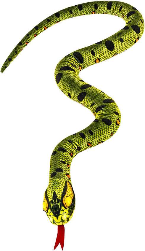 Snake Plush Toy, 59'' Large Washable, Huge Realistic Plush Cuddle Toy, Soft and Cute Children's Gift, Birthday Party Favor, Prank Prop (Green Pyth...