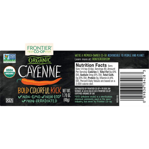 Frontier Herb Organic Ground Cayenne Pepper, 1.7 oz...
