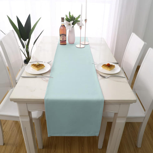 DUALIFE Handcrafted Solid Color Dining Table Runner for Wedding Party Birthday Graduations, Banquet Catering Services Event?Dresser Scarf, Double-...