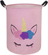 Round Laundry Hamper Storage Basket Laundry Organizer Hamper Storage Bins Clothes and Toys Box Nursery Hamper Gift Basket For Kids with Handles...