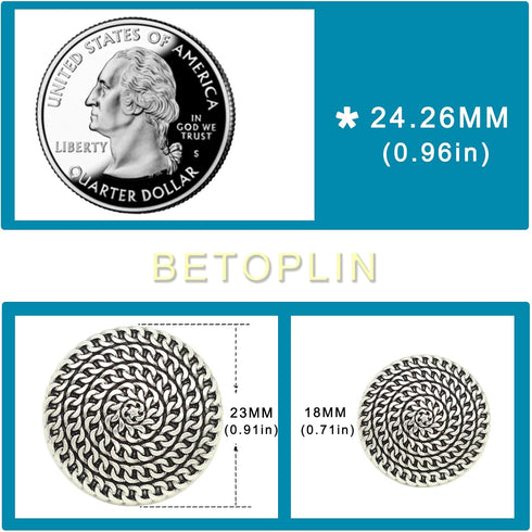 14 Pieces Metal Blazer Button Set, 18mm 23mm Silver Buttons for Blazers, Suits, Coats, Jackets...