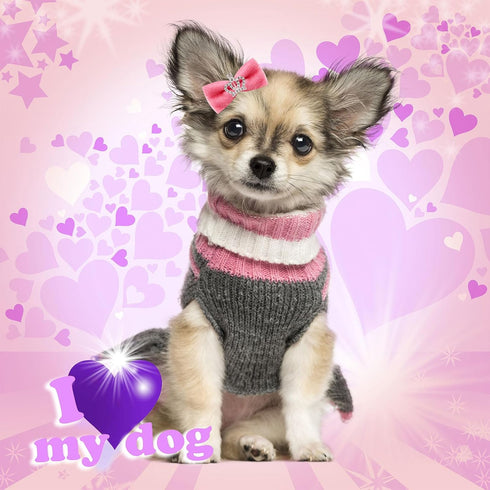 Dog Hair Crown Bows with Clips for Small Dogs, Bulk 20pcs Cute Handmade Pet Dog Bows Girl Clips, Puppy Yorkie Dog Hair Grooming Bowknot Alligator ...