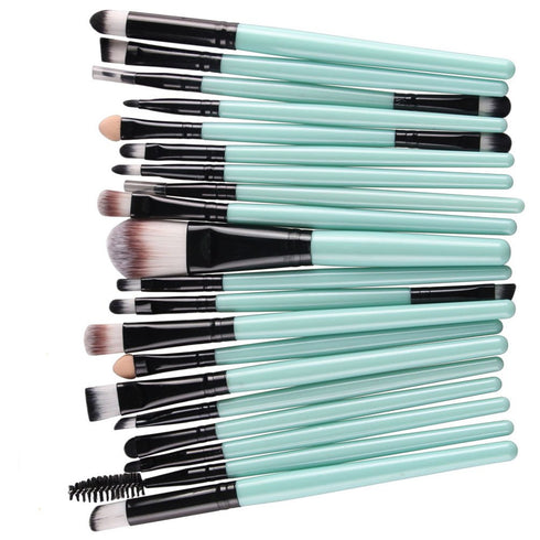 KOLIGHT® 20 Pcs Pro Makeup Set Powder Foundation Eyeshadow Eyeliner Lip Cosmetic Brushes (Black+Green)...