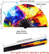 Amajiji Large Rave Folding Hand Fan for Men/Women, Chinease/Japanese Bamboo Hand Fan, Festival Accessories Performance Decoration Gift Dance Handh...