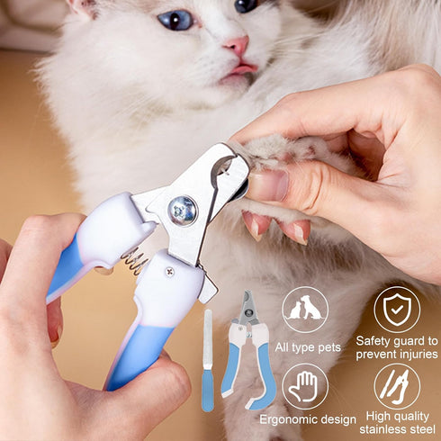 Pet Grooming Brush Kit 7pcs, Cat Brush with Release Button Comb Set for Shedding -Cat Brush&Nail Clippers File Set for Cat Dogs Long matted Haired...