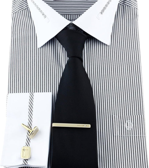 HAWSON 1.5/2inch Tie Clip for Men, Novelty Tie Clip for Men and Boys, Cufflinks and Tie Clip Set for Men...