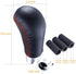 Arenbel Red Stitched Leather Shifter Knob Replacement Type R Gear Head Manual Shift Lever Stick Handle Fit Most MT Cars, Black...