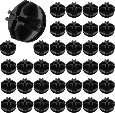 36 Pcs Wire Cube Plastic Connectors for Cube Storage, Black Modular Closet Organizer and Metal Grid Shelving Unit, Suitable for 3-4mm Diameter Iro...