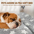 Mora Pets Dog Bed Crate Pad Ultra Soft Pet Bed with Cute Star Print Washable Crate Mat for Large Medium Small Dogs Reversible Fleece Dog Crate Ken...