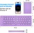 Mini Foldable Bluetooth Keyboard - Portable Wireless Full Size Keyboard (Sync Up to 3 Devices), Ultra-Slim Aluminum Travel Folding Keyboard for iP...