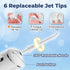7AM2M Water Dental Flosser Cordless for Teeth,300ML Rechargeable Travel Portable Cleaner,with 6 Jet Tips and 3 Modes,IPX7 Waterproof Water Dental ...