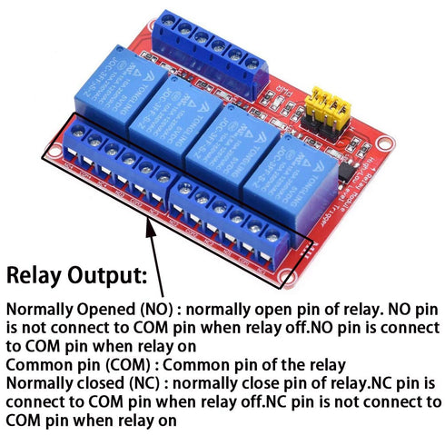 2PCS 4 Channel 24V Relay Module with Optocoupler High or Low Level Trigger Expansion Board for Raspberry Pi Arduino...