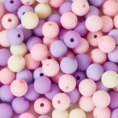 190Pcs 8mm Frosted Acrylic Round Beads Lilac Small Lanyard Beads Cute Kandi Beads Pastel Pony Beads for Crafts DIY Friendship Bracelet Jewelry Mak...